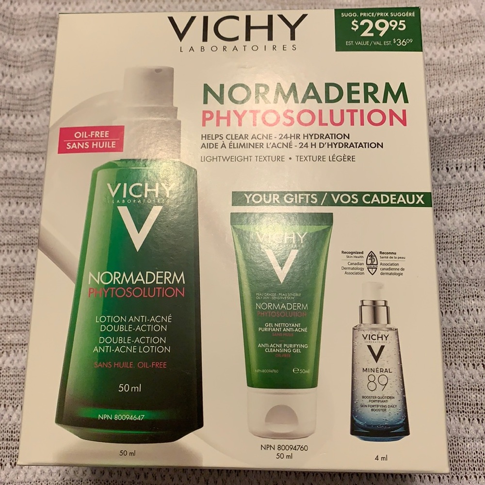 Vichy - helps clear acne coke with $5 off for next time. Oil free